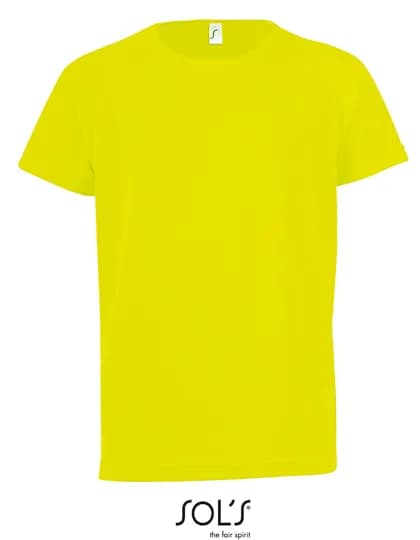 Kids´ Raglan Sleeved T-Shirt Sporty - Neon Yellow