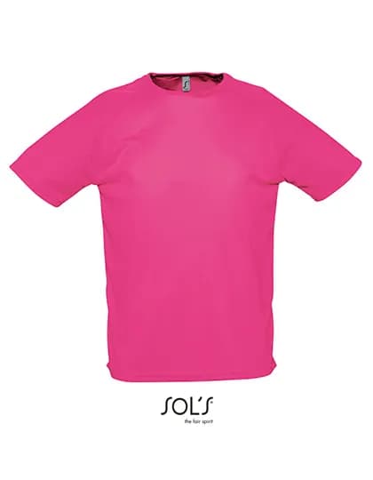 Men´s Raglan Sleeves T Sporty - Neon Pink