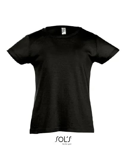 Kids´ T-Shirt Girlie Cherry - Deep Black