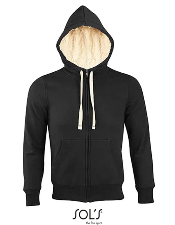 Unisex Zipped Jacket Sherpa - Black
