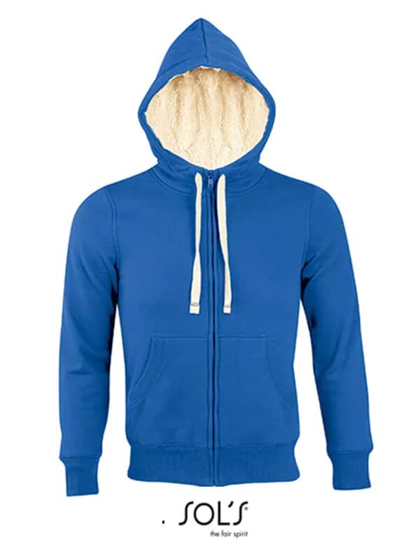 Unisex Zipped Jacket Sherpa - Royal Blue 241