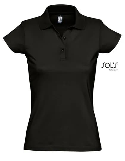 Women´s Jersey Polo Shirt Prescott - Deep Black