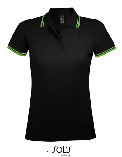 Women´s Polo Shirt Pasadena - Black/Lime