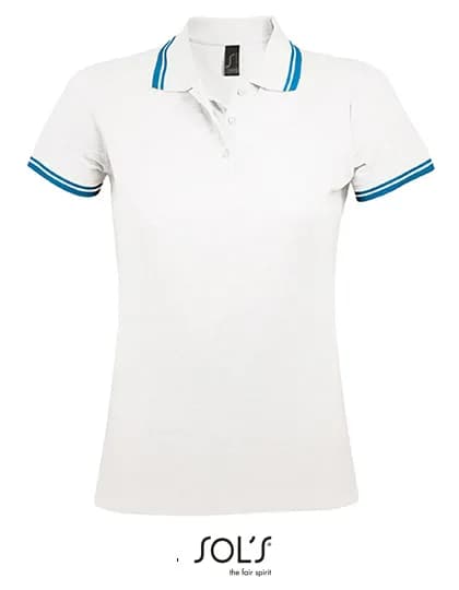 Women´s Polo Shirt Pasadena - White/Aqua
