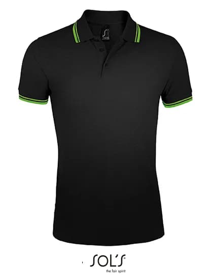 Men´s Polo Shirt Pasadena - Black/Lime