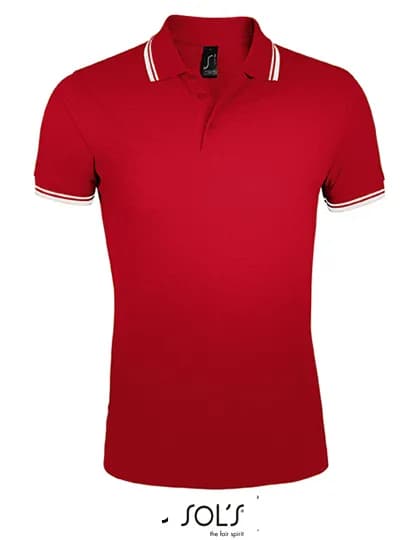 Men´s Polo Shirt Pasadena - Red/White