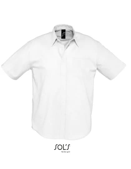Men´s Oxford-Shirt Brisbane Short Sleeve - White