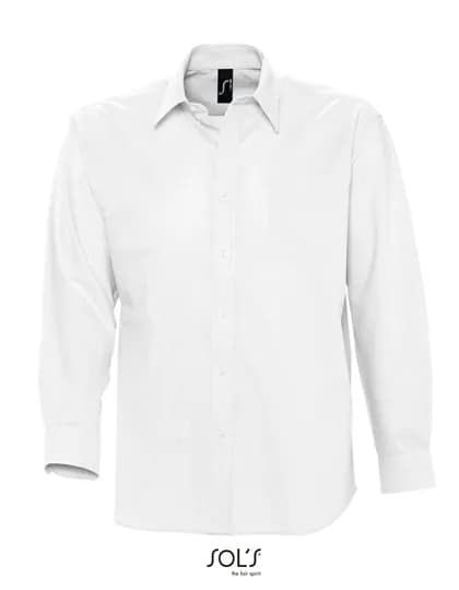 Men´s Oxford-Shirt Boston Long Sleeve - White