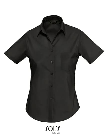 Popeline-Blouse Escape Short Sleeve - Black