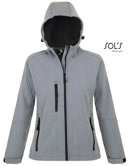 Women´s Hooded Softshell Jacket Replay - Grey Melange