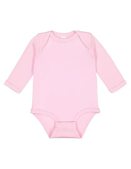 Infant Fine Jersey Long Sleeve Bodysuit - Pink