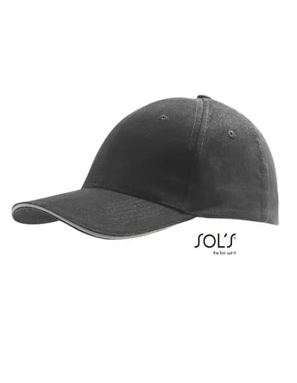 Six Panel Cap Buffalo - Dark Grey (Solid)/Light Grey (Solid)