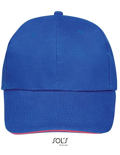 Six Panel Cap Buffalo - Royal Blue 241/Neon Coral