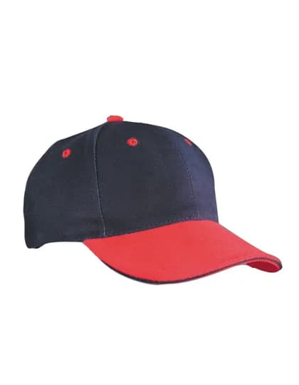 6-Panel Sandwich Cap - Navy/Red/Navy