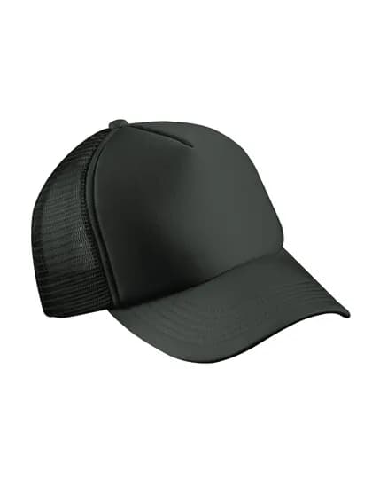 5-Panel Polyester Mesh Cap - Black