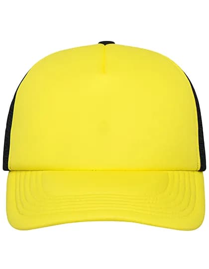 5-Panel Polyester Mesh Cap - Sun Yellow/Black