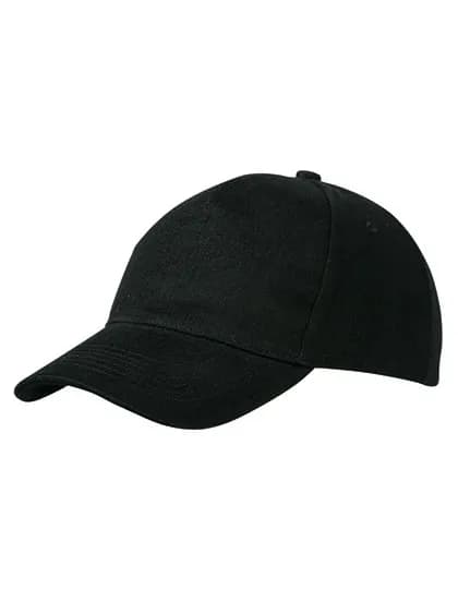 5 Panel Cap Heavy Cotton - Black