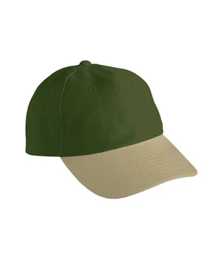 6-Panel Raver Cap - Olive/Beige