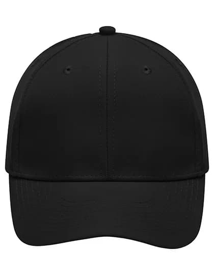 6-Panel Polyester Peach Cap - Black