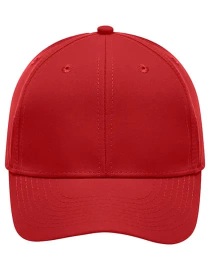 6-Panel Polyester Peach Cap - Red