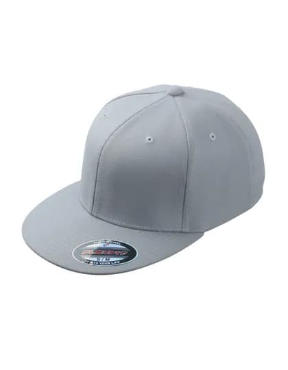 6 Panel Flexfit® Flat Peak Cap - Light Grey