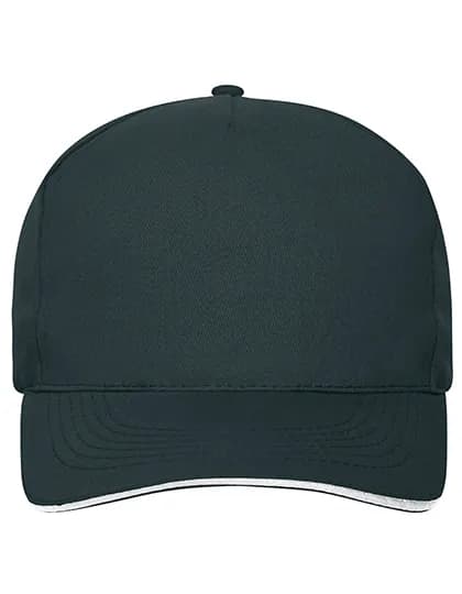 5 Panel Sandwich Cap Bio Cotton - Navy/White