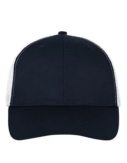 6 Panel Mesh Cap - Navy/Navy/White