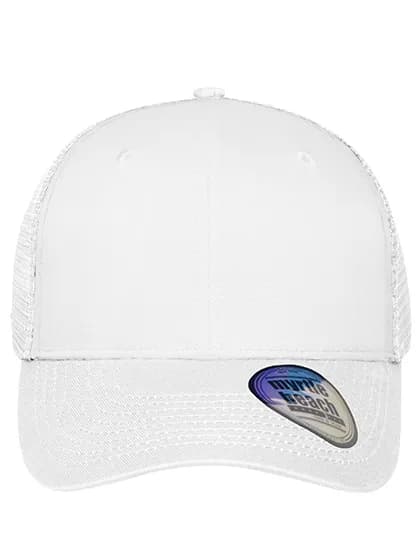 6 Panel Mesh Cap - White/White