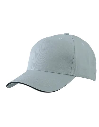 5 Panel Sandwich Cap - Light Grey/Black