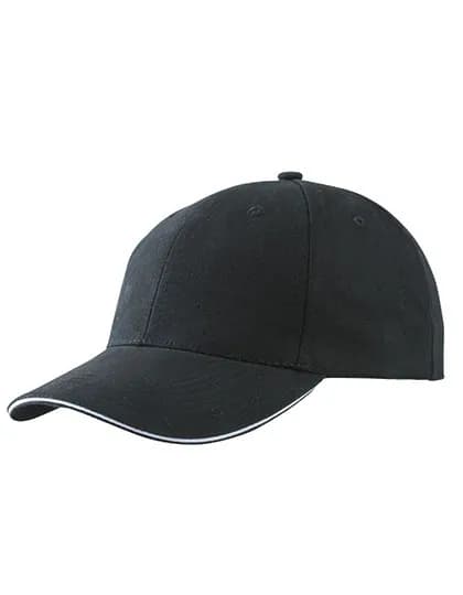 Light Brushed Sandwich Cap - Black/White