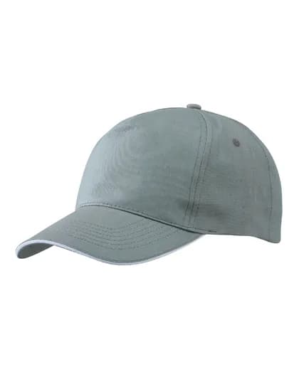 5 Panel Promo Sandwich Cap - Dark Grey/White