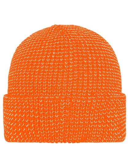 Reflective Winter Beanie - Bright Orange