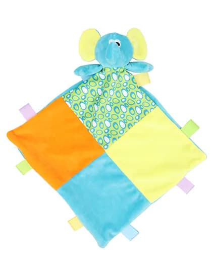 Baby Multi Coloured Comforter With Rattle - Multi