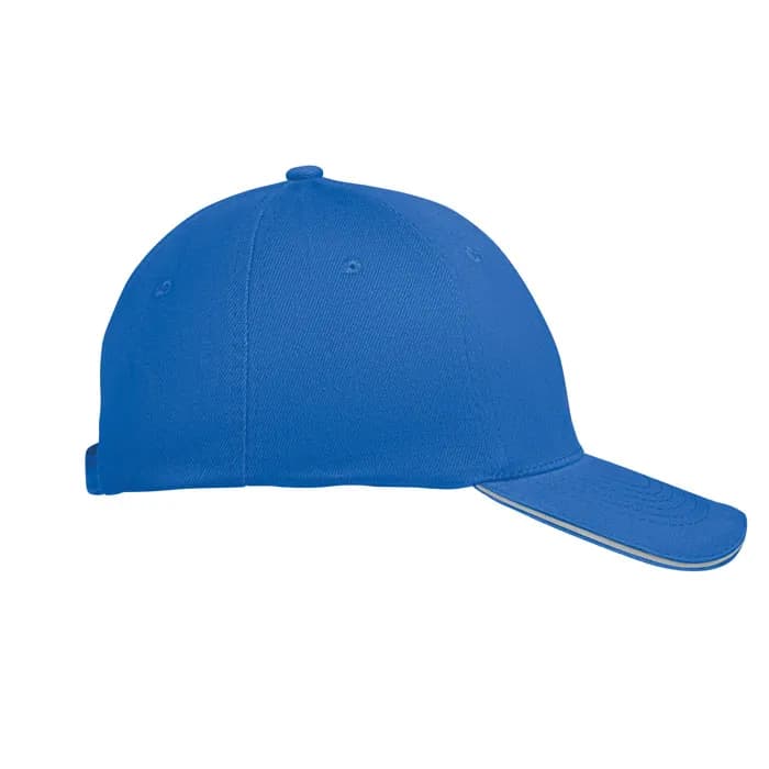 BASEBALL CAP 6 PANELS 260G/M² - BUFFALO - Weiß/blau