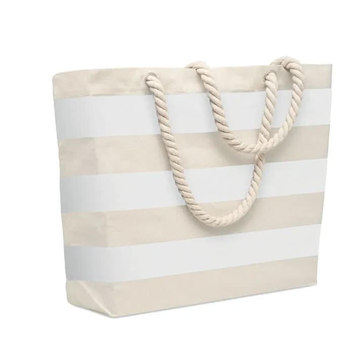 Strandtasche Baumwolle 220 g - HEAVEN STRIPE - Weiß