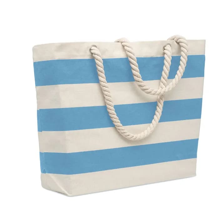 Strandtasche Baumwolle 220 g - HEAVEN STRIPE - Babyblau