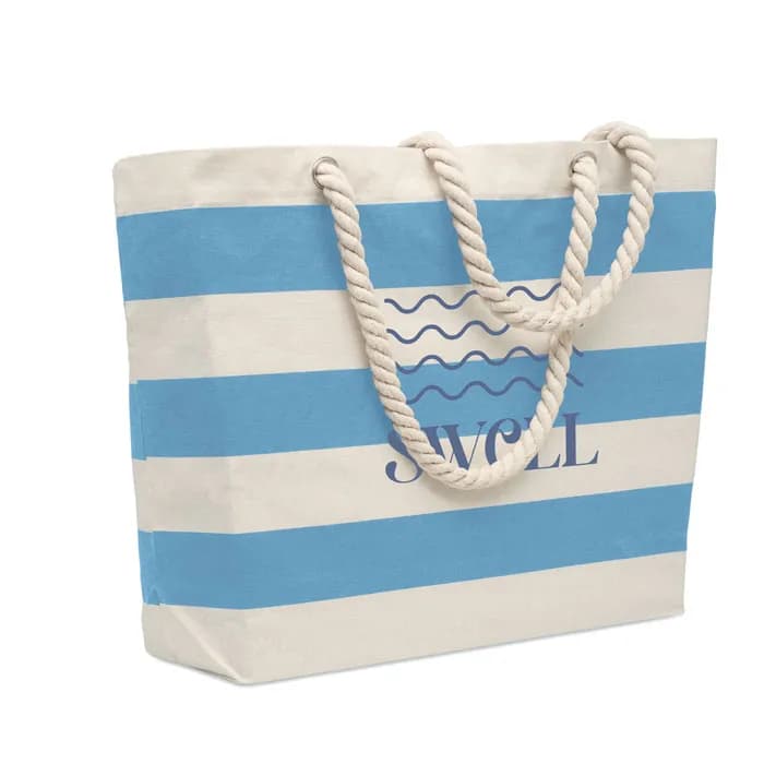 Strandtasche Baumwolle 220 g - HEAVEN STRIPE - Babyblau