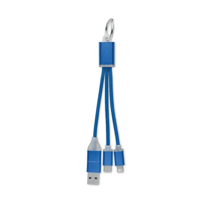 4in1 Ladekabel Typ-C - BLUE - Königsblau