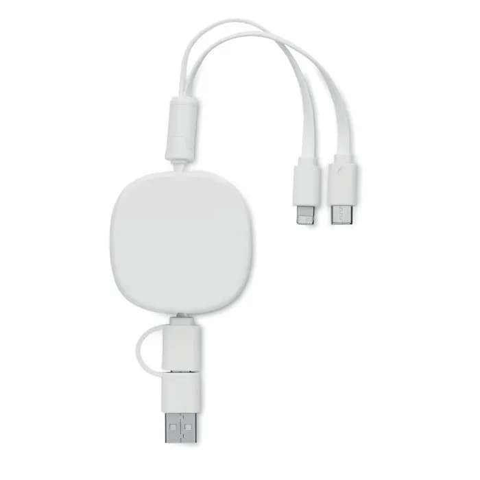 Einziehbares USB-Ladekabel - TOGOBAM - Weiß