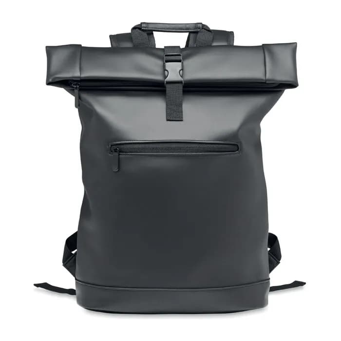 15" Rolltop-Rucksack PU - BAI ROLL - Schwarz