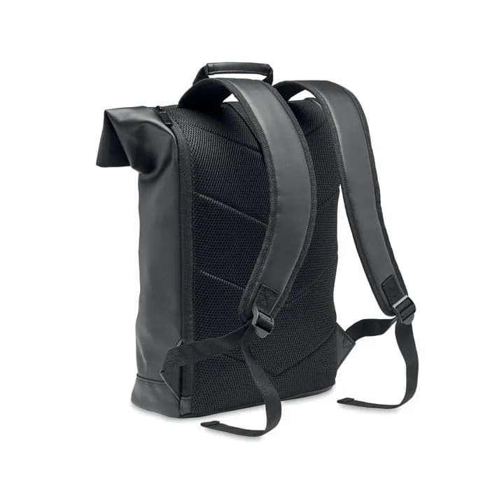 15" Rolltop-Rucksack PU - BAI ROLL - Schwarz