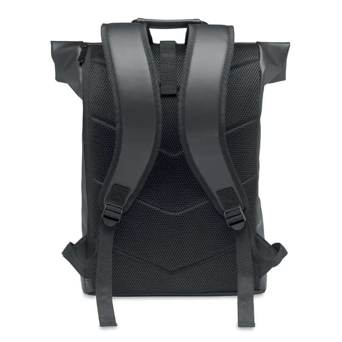 15" Rolltop-Rucksack PU - BAI ROLL - Schwarz