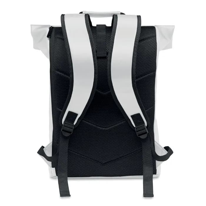 15" Rolltop-Rucksack PU - BAI ROLL - Weiß
