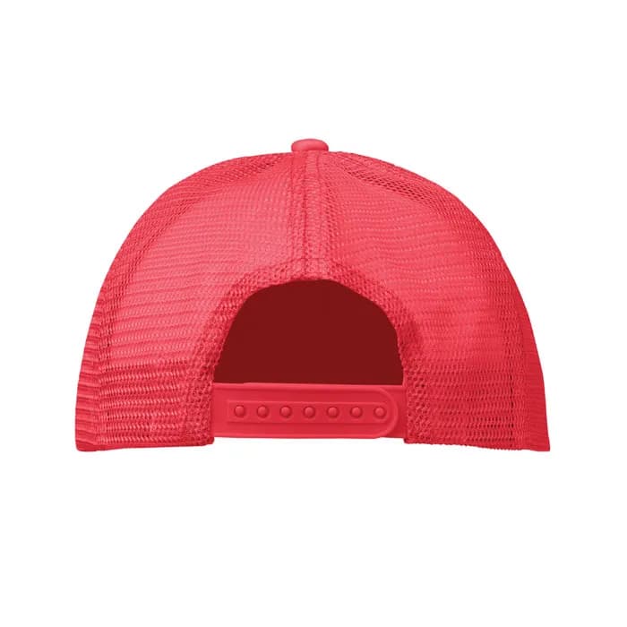 TRUCKER CAP 5 PANELS - BUBBLE - Weiß/rot