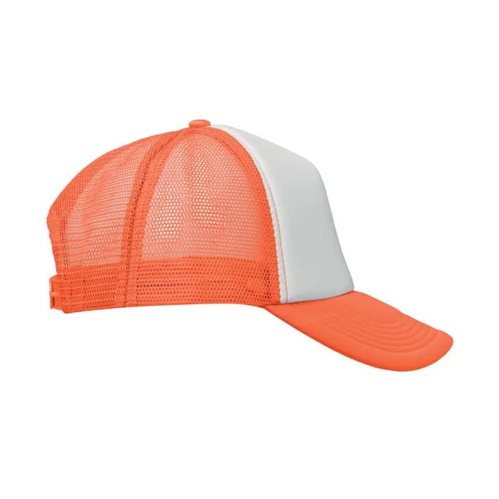 TRUCKER CAP 5 PANELS - BUBBLE - Neon Orange