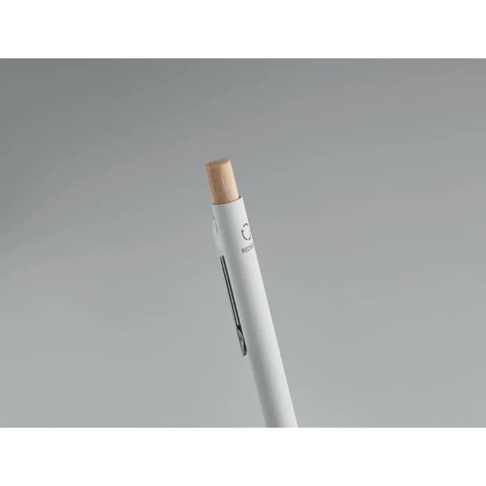 Druckkugelschreiber recycelt - BERGAMO - Weiß