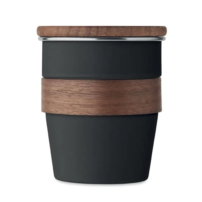 Einwandiger Becher 350 ml - WALNUT - Schwarz