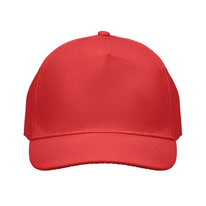 BASEBALL CAP 5 PANELS 180G/M² - SUNNY - Rot