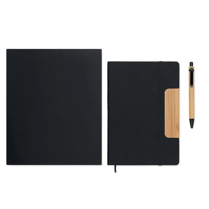 DIN A5 RPET Notizbuch-Set - NOTEMIX - Schwarz