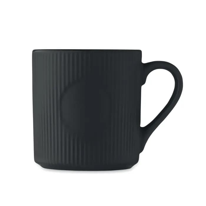 Keramikbecher matt 340ml - RIBMUG - Schwarz